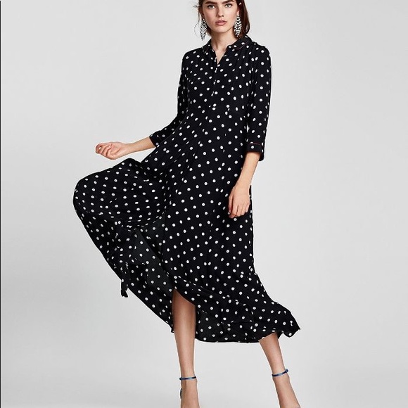 Zara Dresses & Skirts - S ❤️ Zara polka dot maxi dress